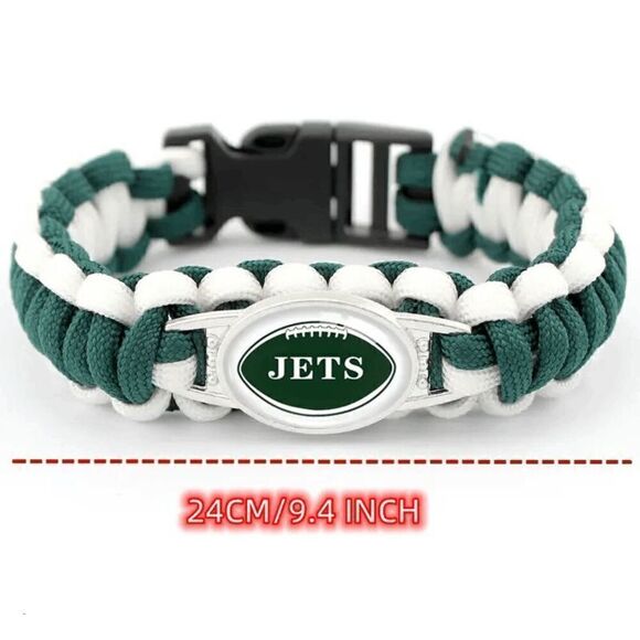 NFL NEW YORK JETS Woven Bracelet NIP - Picture 1 of 3